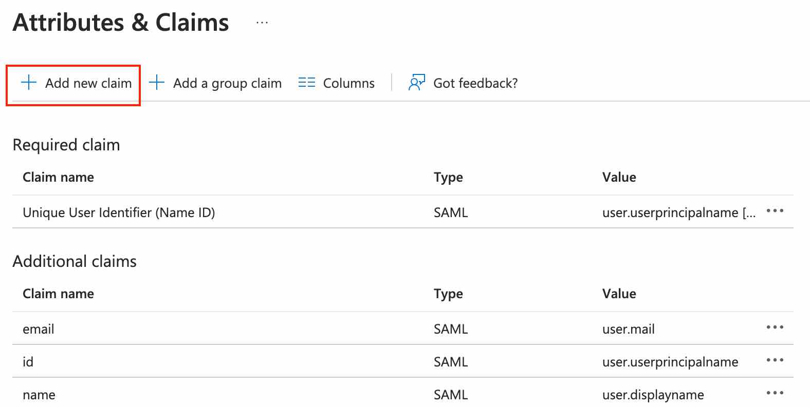 Microsoft Entra ID SAML custom attribute