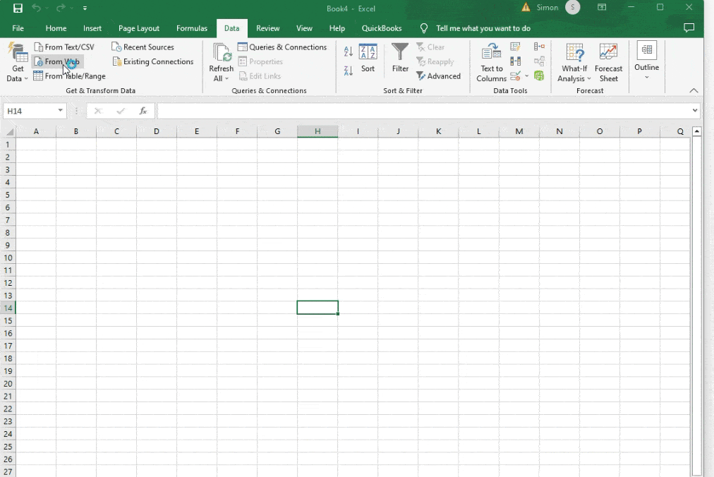 Microsoft Excel export example