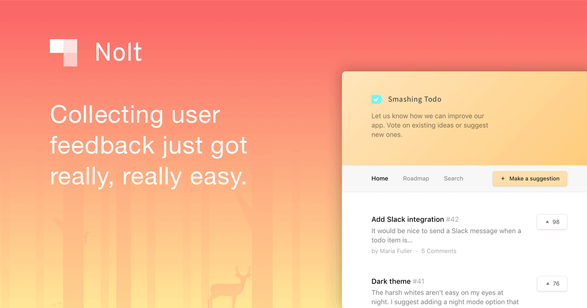 Nolt · Feedback boards your users will love